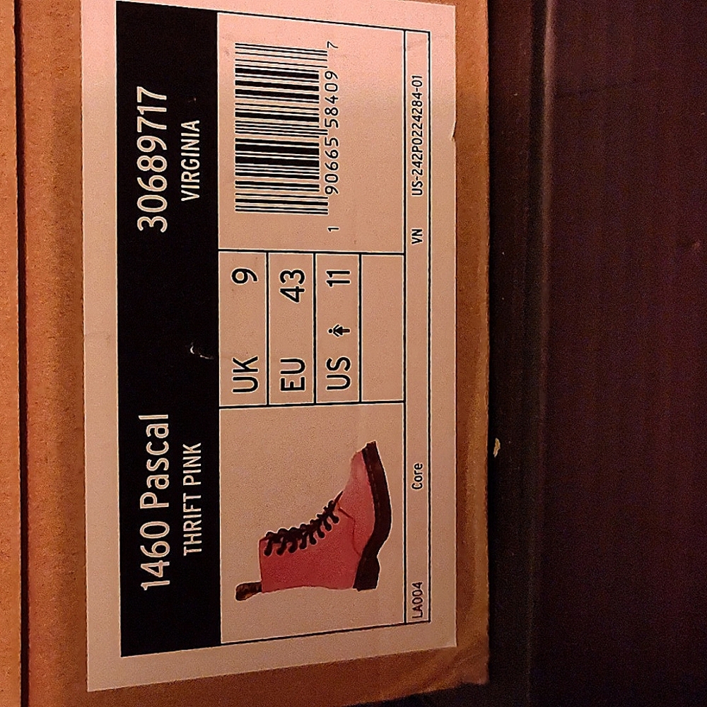 Doc Marten Hot Pink Combat Boots - Size 11 women, Size 9 mens